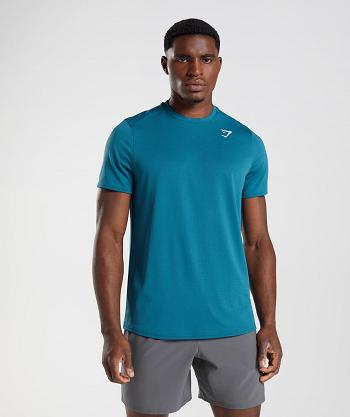Gymshark Arrival T Shirts Herr Blå | SE 3807NWY